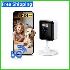 Dual Band 2K Indoor Camera with Night Vision & Instant Two-Way Communication