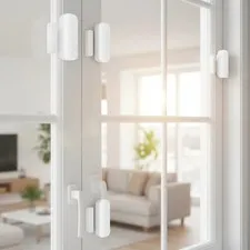 Smart WiFi Door Sensor - Wireless Alerts, Compatible with Alexa/Google - 4-Pack