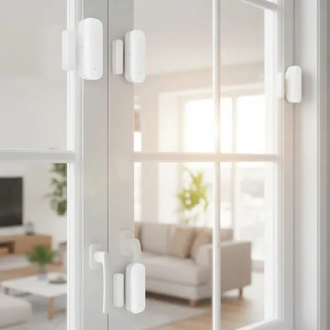 Smart WiFi Door Sensor - Wireless Alerts, Compatible with Alexa/Google - 4-Pack