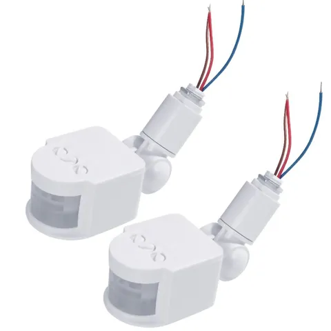 2pcs PIR Motion Sensor Switch Wall Light Switch For Detection Distance: 5m-11m