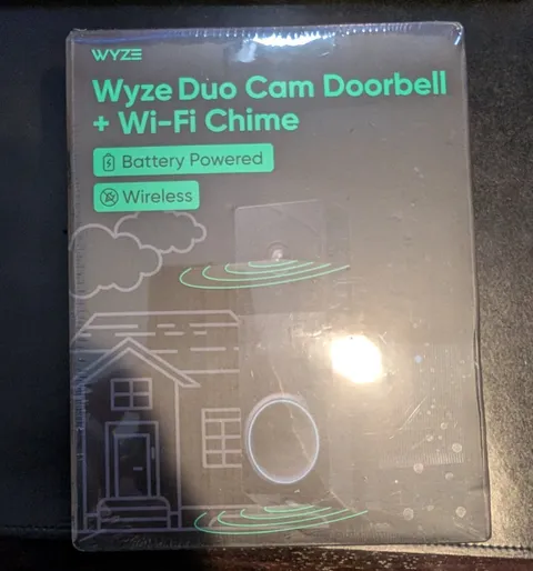 Wyze Wireless Duo Cam Doorbell, Battery,  2 Cameras, 2-Way Audio, Night Vision