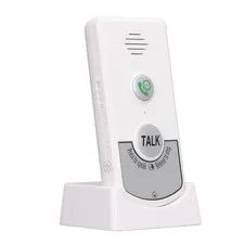 White Wireless Voice Intercom Home Smart 2 Way Talk Doorbell For Elderly Caregiv