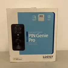 Lockly PIN Genie Pro Zeno Smart Deadbolt Wi-Fi, Apple Home Key – Black