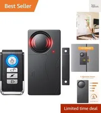 110dB Door Alarm with Remote, Wireless Anti-Theft When Opened, Door Bells Chi...
