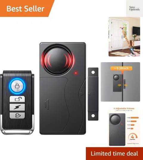 110dB Door Alarm with Remote, Wireless Anti-Theft When Opened, Door Bells Chi...