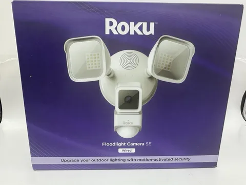 Roku Smart Home Floodlight Camera SE Wi-Fi Connected Wired Surveillance Camera