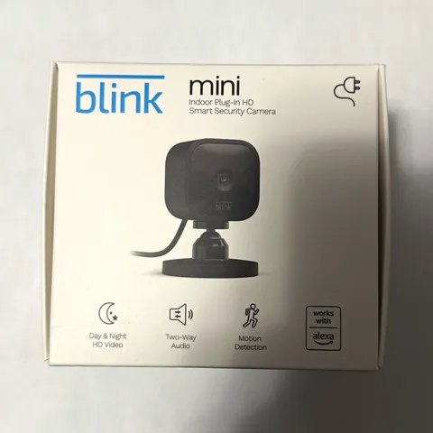Blink Mini HD Wi‑Fi Indoor IP Camera IR Night Vision 2‑Way Audio Motion Black