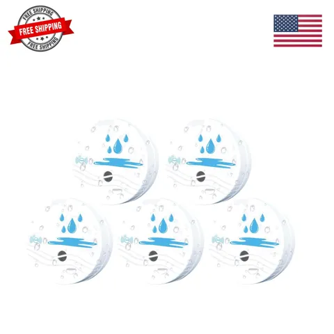 5 Pack Water Leak Detectors for Home | Water Sensor Alarm Leak Detector, 100d...