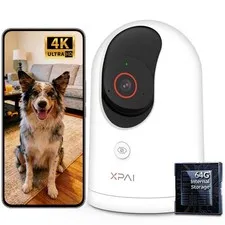 4K UHD Indoor Camera, 64G Built-in Storage No Subscription,Pet Camera Indoor ...