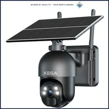 Wireless Solar Security Camera with 360° PTZ and Motion Detection Features