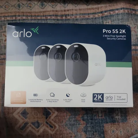 Arlo Pro 5S 2K 3 Wireless Cameras Color Night Vision Alexa Google Home Outdoor