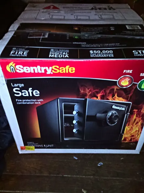 SentrySafe SF082CS 1 Hr Fire Safe UL Classified Combination Lock Steel Black