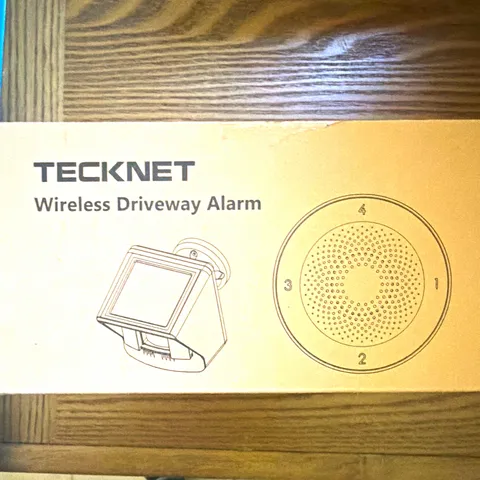 TECKNET Wireless Outdoor/Indoor Driveway Alarm, Brown, EMD01001BA01