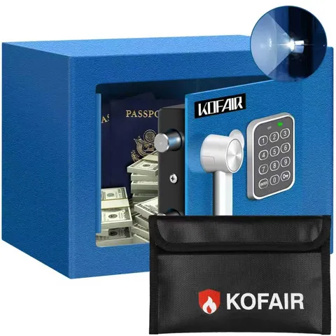 KOFAIR Safe Box for Home Safe (0.23 Cubic Feet) with Fireproof Bag, Personal ...