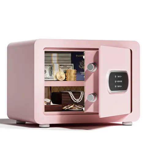 Auto-Open Safe Box,1.0 Cubic Digital Safe with LED Backlit Keypad&Leather Lining