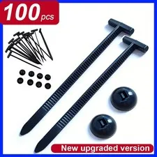 100 PCS Nylon Universal Cable Tie Buckle，Heavy Duty Self-Locking Zip Ties Holder