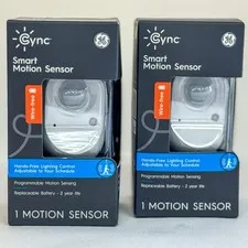 2 GE Cync Wireless Motion Sensors Programmable Bluetooth & Wi-Fi -FREE SHIPPING!