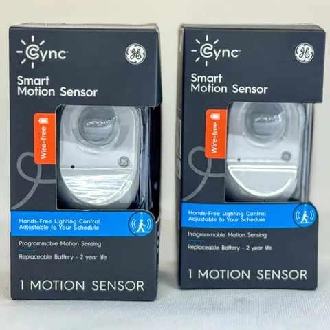 2 GE Cync Wireless Motion Sensors Programmable Bluetooth & Wi-Fi -FREE SHIPPING!