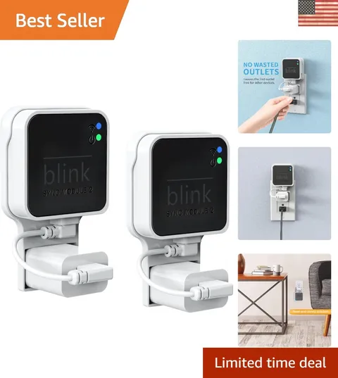 2-Pack Wall Mount for Blink Sync Module 2 - Quick Installation & Compact Design