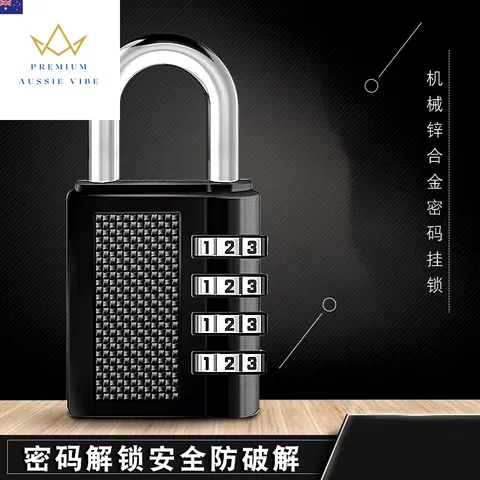 4 Digit Zinc Alloy Combination Lock Padlock Luggage Anti-Theft Weatherproof Secu
