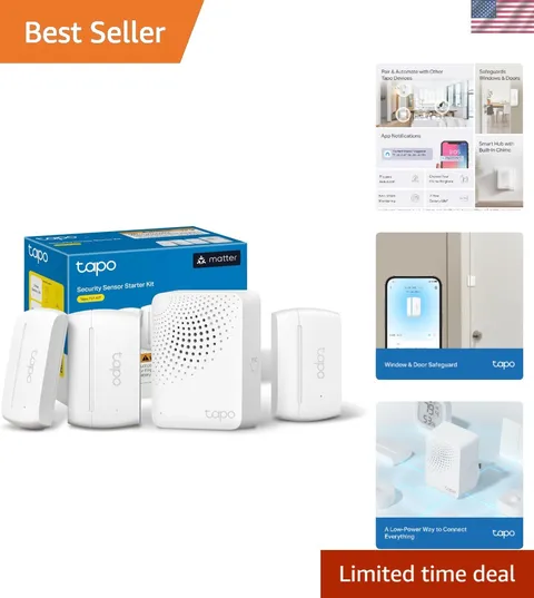 Door Sensor Starter KIT, Matter Compatible, 3X Smart Door Window Contact Sens...