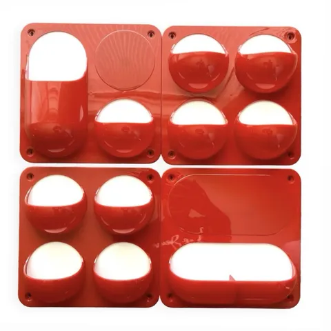 Vintage Red Wall Modular Space Age Decor Office Decor Wall Organizer Plastic