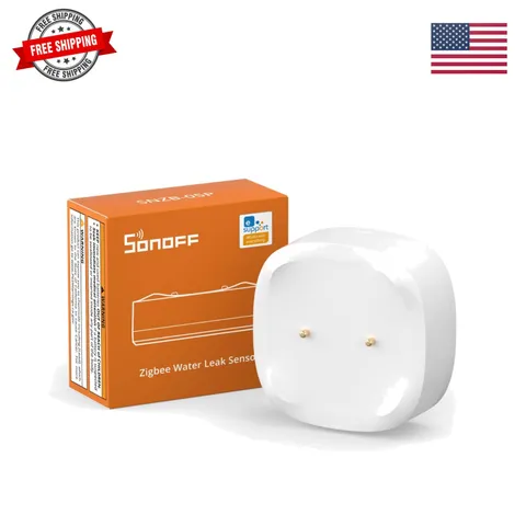 SNZB-05P Zigbee Water Leak Sensor for Alarm System and Smart Home Automation,...