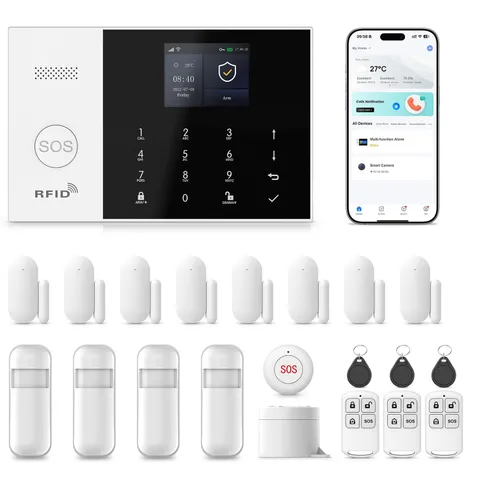 Home Security Systems,Door & Window Alarms for Home Kit,WiFi+GSM/4G Door/Wind...