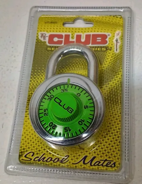 The Club Security Series Padlock School Mates UTL855G Bright Green New