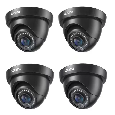 4Pcs 2MP Hardwired Hybrid 4 in 1 TVI CVI AHD CVBS Security Camera Outdoor for 96