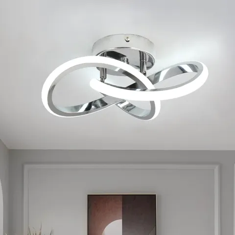 CANEOE Hallway Light Acrylic Modern LED Ceiling 6000K, Chrome, 6000K