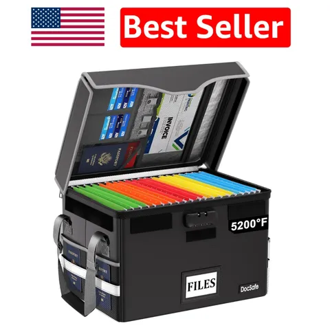 5200°F Fireproof & Heat Insulated File Organizer - Collapsible Storage Solution