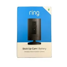 Ring Stick Up Cam Battery - Indoor/Outdoor Smart Security Camera, Black New*