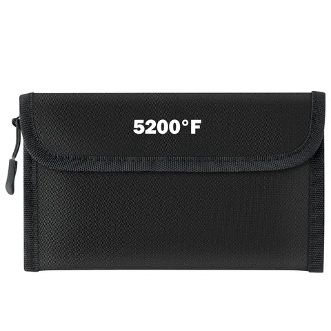 Fireproof Waterproof Document Bag - 5200°F Water Resistant Fire Proof Money Bag,