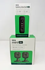 Blink Mini 2K+ Cameras Indoor/Outdoor & Wireless Video Doorbell 2K Newest Models