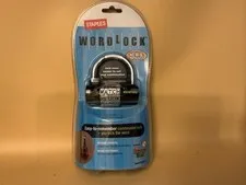 WORDLOCK Hardened Shackle WORD Combination Padlock Lock Model #633510-US - NEW