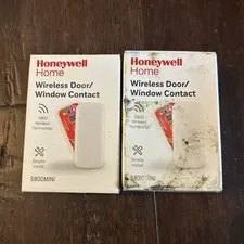 Honeywell Home 5800MINI Wireless Door/Window Contact Sensor, White (Lot of 2)