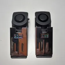Door Stop Alarm with 120DB Siren Door Stop for Home & Travel (Black) (Pack of 2)