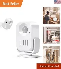 Motion Sensor Alarm with 20s Custom Voice Recording | 120dB Loud Indoor Motio...