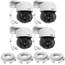 ZOSI 4K 8MP Add-On Pan/Tilt PoE Security Outdoor Camera System IP66 Waterproof