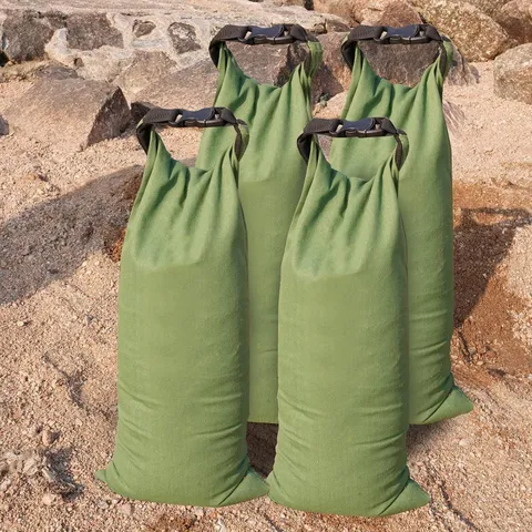 Flood Water Barrier Sand Bags - 4Pcs Thickened Long Canvas Flood Protection Sand