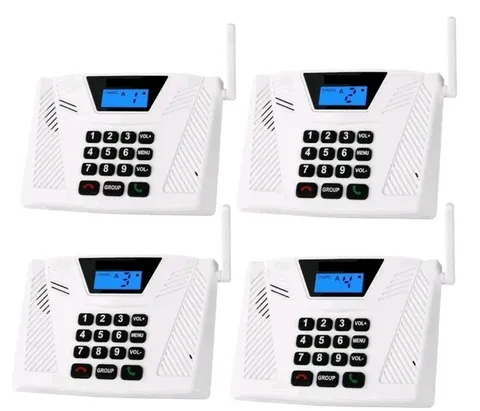 SANZUCO Wireless Intercom System 4 Pack Full Duplex Hands Free FREE SHIP