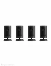 4x Ring Outdoor Cam Plus Battery 2K HD Smart Security Camera - Black