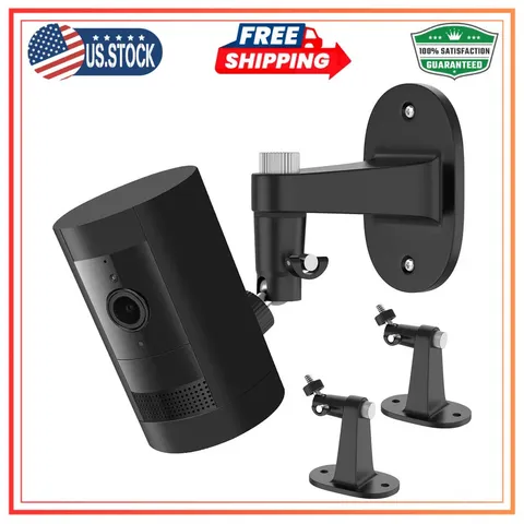 2 Pack Adjustable Wall Mount for Ring Stick Up Cam Indoor Outdoor Black