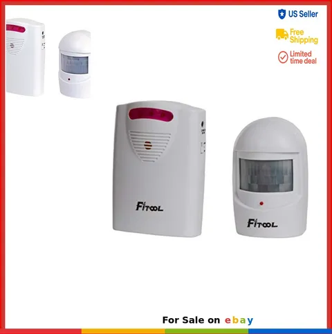 Wireless Driveway Alarm 300FT Range PIR Motion Sensor IP44 Weatherproof Home