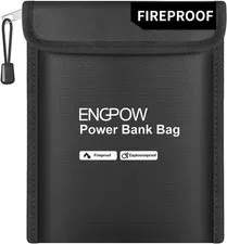 Fireproof Organizer Travel Bag Heat Insulated Explosion-Proof Storage for Power