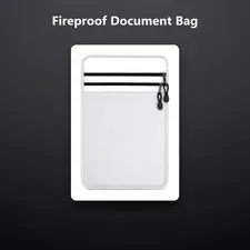Fireproof Document Bag for Important Files, Cash & Passport Organizer | Water...