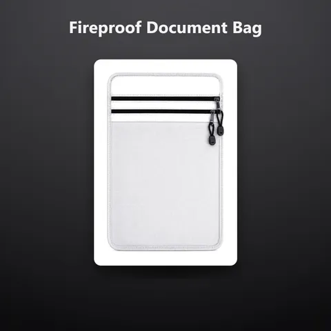 Fireproof Document Bag for Important Files, Cash & Passport Organizer | Water...