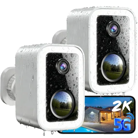 【2 Pack】Cameras Wireless Outdoor, Outdoor Cameras Wireless for Home , Integra...
