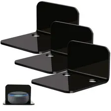 Acrylic Floating Wall Shelves Set of 3, Drill with10 Piece Strong Tapes - Uni...